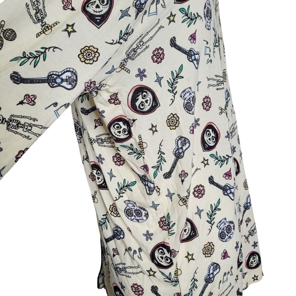 Disney Store Pixar Coco size XS pajama top women stretch skull guitar miguel - Picture 5 of 13